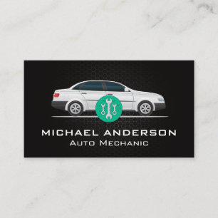 Sedan Car   Auto Mechanic Wrenches Business Card