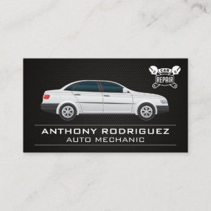 Sedan Car Auto Repair Mechanic Business Card