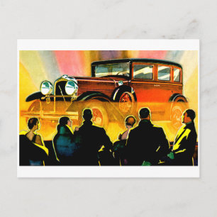 Sedan Touring Car ~ Vintage Auto Advertisement Postcard