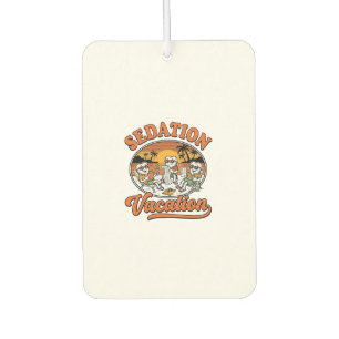 Sedation Vacation Retro Dental Humour Shirt Design Air Freshener
