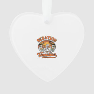 Sedation Vacation Retro Dental Humour Shirt Design Ornament