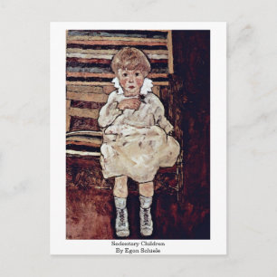 Sedentary Children By Egon Schiele Postcard