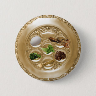 Seder Plate 2 Inch Round Button