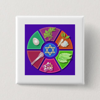 seder plate 2 inch square button