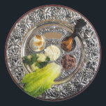 Seder Plate Classic Round Sticker<br><div class="desc">The Yehudis L Store has created hundreds of Jewish products and is constantly expanding. Tell your friends and send them our link: http://www.zazzle.com/YehudisL*</div>
