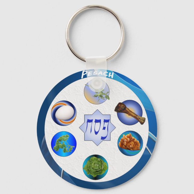 Seder Plate Keychain (Front)
