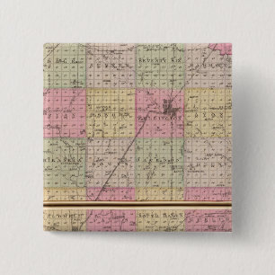 Sedgwick County, Conway and Belle Plaine, Kansas 2 Inch Square Button