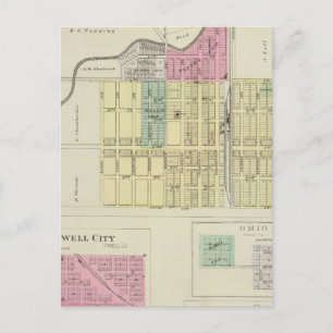 Sedgwick, Jewell City, Omio, Salem, Kansas Postcard