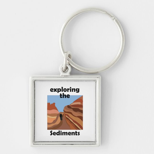Sedimentary Rock Exploring The Sediments Hiker Keychain (Front)