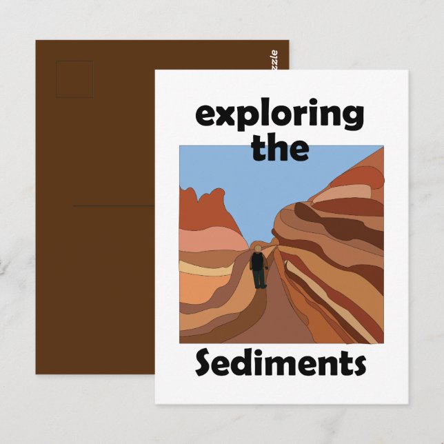 Sedimentary Rock Exploring The Sediments Hiker Postcard (Front/Back)