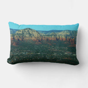 Sedona and Coffee Pot Rock from Above Lumbar Pillow