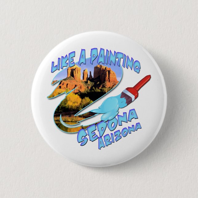 Sedona Arizona 2 Inch Round Button (Front)