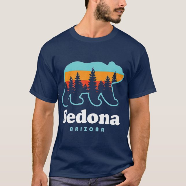 Sedona Arizona Bear Sunset Trees T-Shirt (Front)