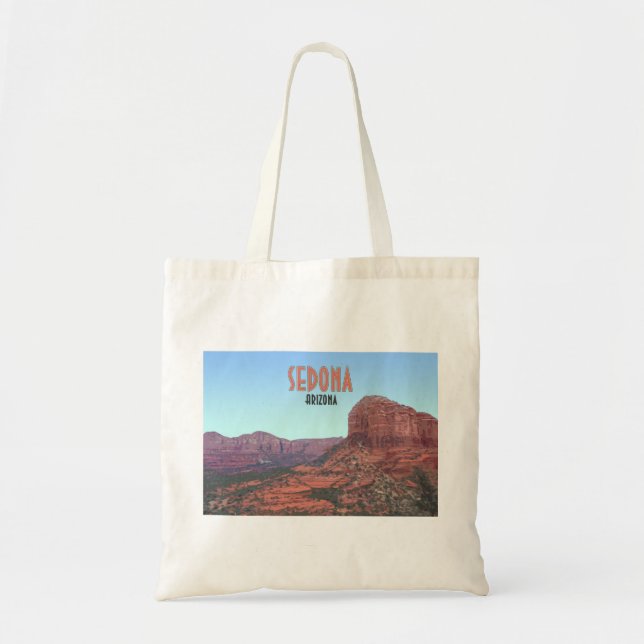 Sedona Arizona Bell Rock Canyon Vintage Tote Bag (Front)