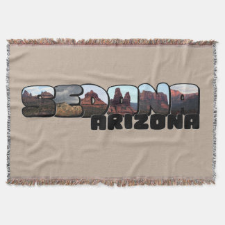Sedona Arizona Big Letter - Mountain View Throw Blanket