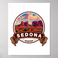 Sedona Arizona Colorful Travel Badge