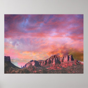 SEDONA ARIZONA Red Rock Sunset Poster