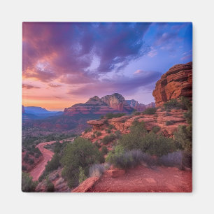 Sedona Arizona Red Rocks Nature Beautiful Sunset Magnet