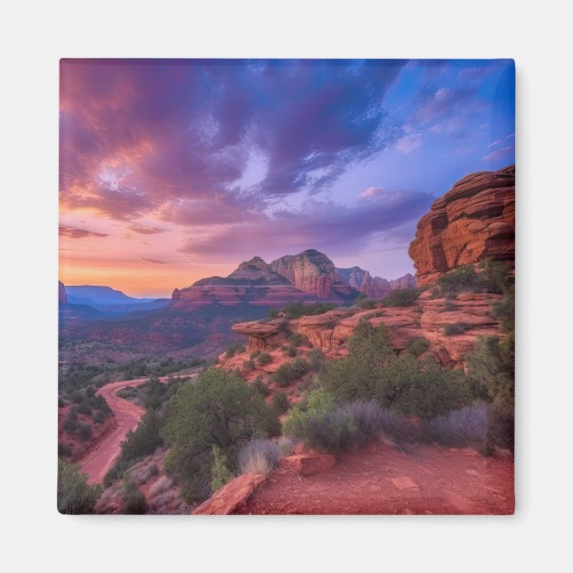 Sedona Arizona Red Rocks Nature Beautiful Sunset Magnet (Front)