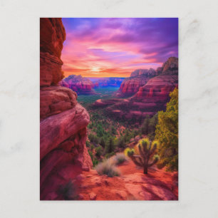 Sedona Arizona Red Rocks Nature Beautiful Sunset Postcard