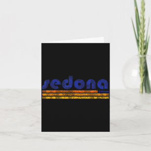 Sedona arizona retro vintage weathered hiking card
