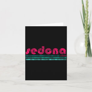 Sedona arizona retro vintage weathered hiking card
