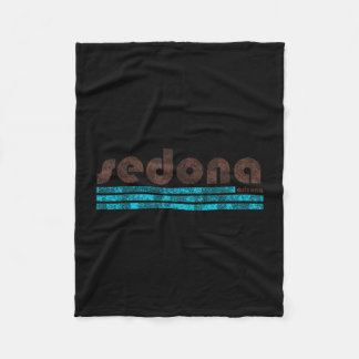 Sedona arizona retro vintage weathered hiking fleece blanket
