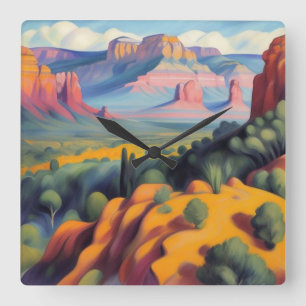 Sedona, Arizona Square Wall Clock