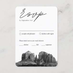 Sedona Arizona Traditional RSVP Meal Option Enclosure Card