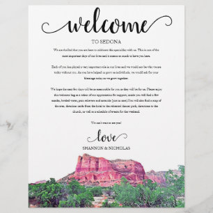 Sedona Arizona Wedding Weekend Welcome Itinerary