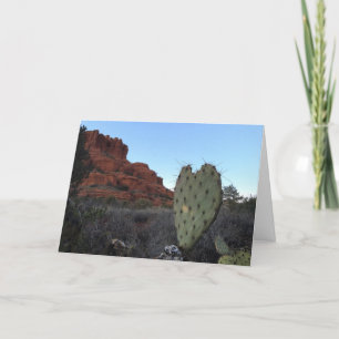 sedona cactus greeting card (love is all around)