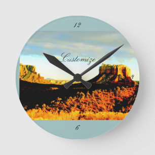 Sedona Courthouse Rock Thunder_Cove  Round Clock