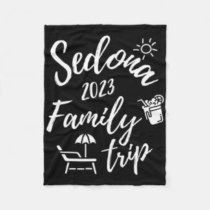 Sedona Family Trip Arizona Vacation Fun Matching D Fleece Blanket