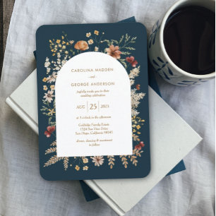 Sedona Garden Arched Wedding Invitation