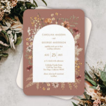 Sedona Garden Arched Wedding Invitation