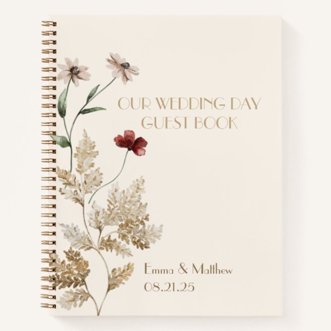 Sedona Garden Wedding Day Guest Book (Front)