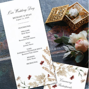 Sedona Garden Wedding Day Program