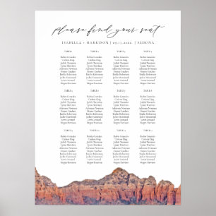SEDONA Painted Skyline Wedding Seating Chart