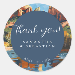 Sedona Red Rock Cathedral Rock  Classic Round Sticker