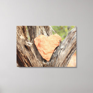 sedona red rock heart wrapped canvas