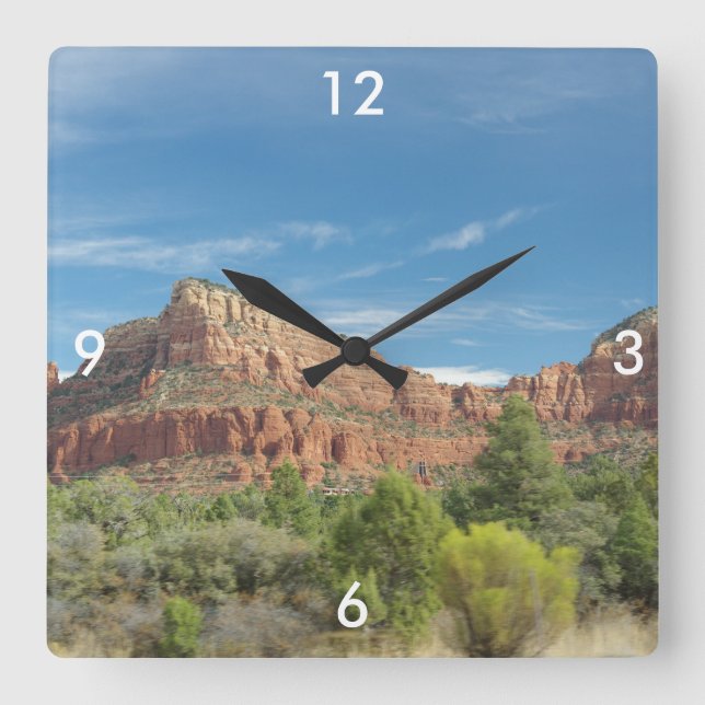Sedona Red rocks Square Wall Clock (Front)