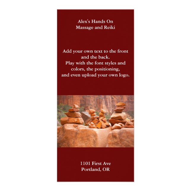 Sedona Rocks in Balance Rack Card (Front)