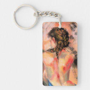 Seductive Lady Keychain Woman Body Painting