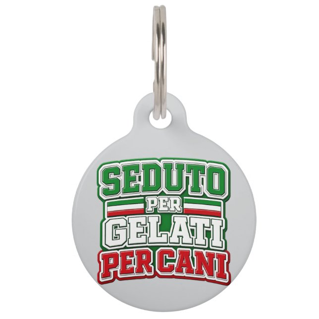 Seduto Per Gelati Per Cani Tag Cane (Front)