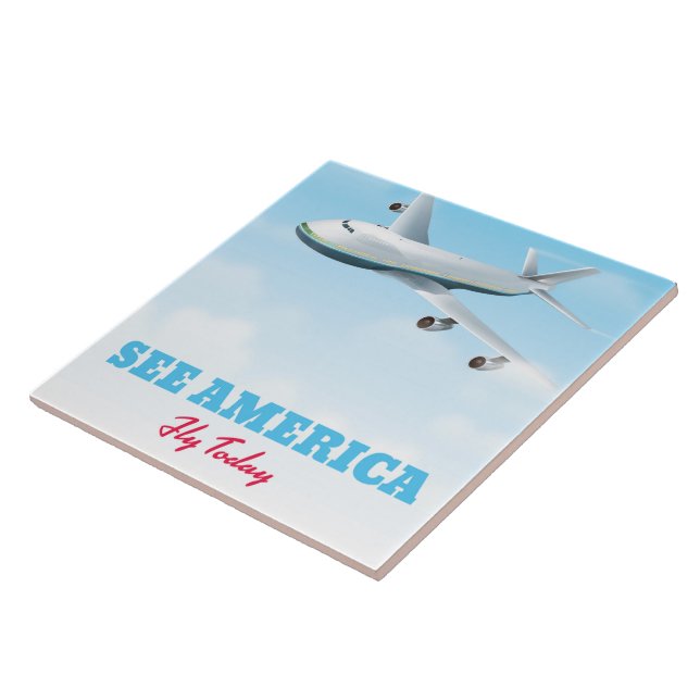 See America - Fly today! Tile (Side)
