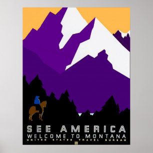 See America Montana Poster
