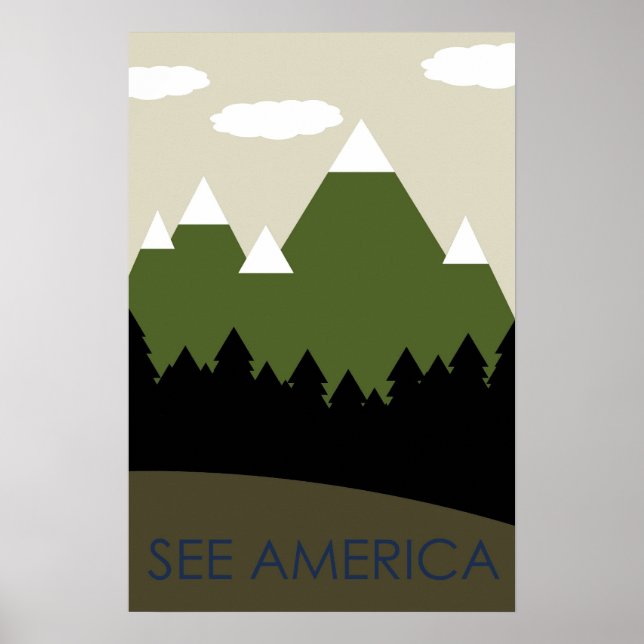 See America - Mountains Poster (Front)