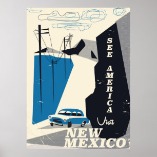 See America - New Mexico Vintage travel poster