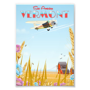 "see America" Vermont Rural travel poster
