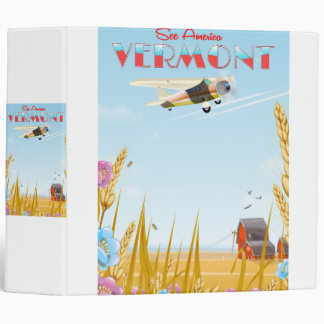 "see America" Vermont Rural travel poster Binder